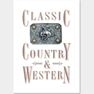 Bucking Bronco - Country and Western Belt Buckles Posters and Art